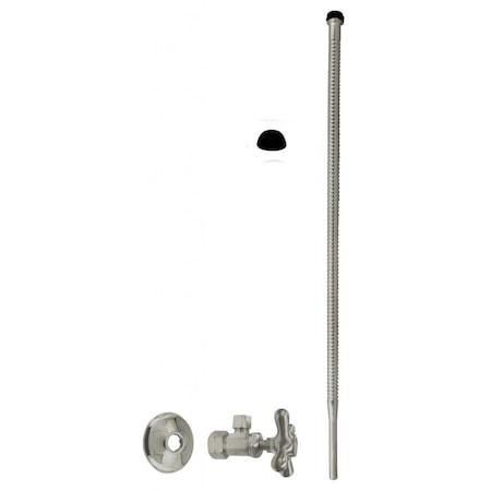 Westbrass Supply Kit, 5/8" OD x 3/8" OD x 20" Corrugated in Satin Nickel D105K20X-07